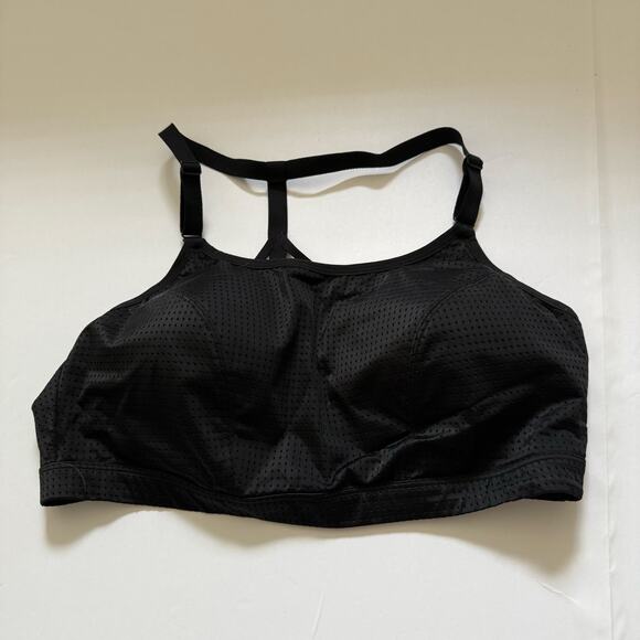Lane Bryant LIVI Active Sports Bra Black Women’s Size 18 Strappy No Wire Comfort - Picture 2 of 13